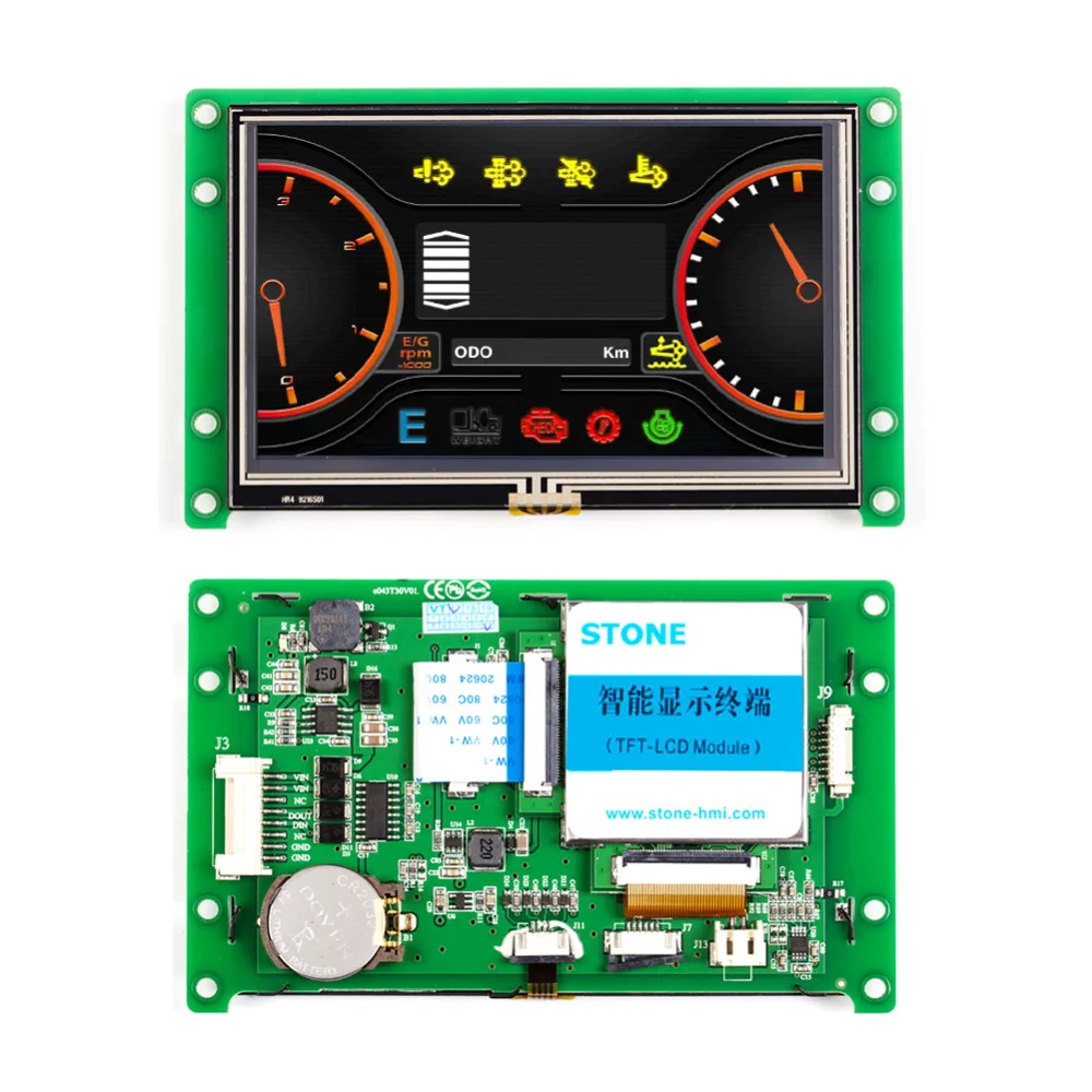 4 3 дюймов TFT ЖК-дисплей Экран с Управление доска и RS232/RS485/TTL/USB Порты разъёмы |