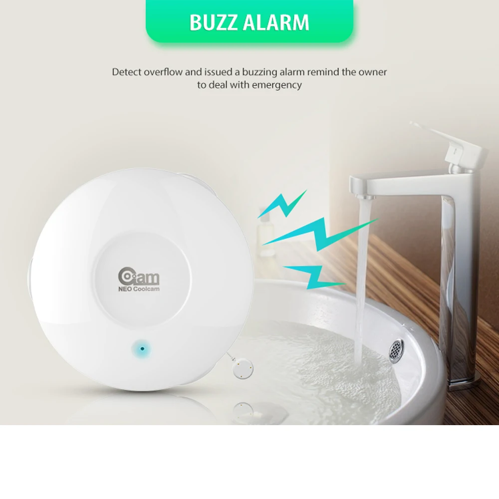 Датчик потока воды NEO Coolcam Z Wave автоматический датчик утечки ZWave Дистанционный