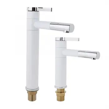 

robinet salle de bain G1/2" White Single Hole Bathroom Basin Water Faucet Cold Water Tap Accessories robinet lavabo salle de