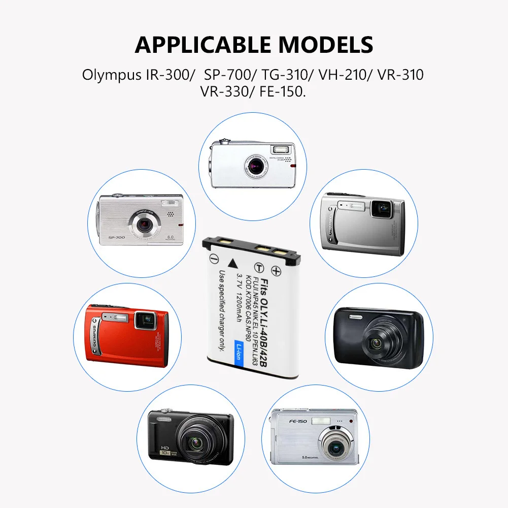 Аккумулятор для камеры Nikon EN-EL10 3,7 V 1.2Ah Li-40B Li-42B для Olympus Leise D-Li63 Fuji NP45 Li 40B 42B Li40B