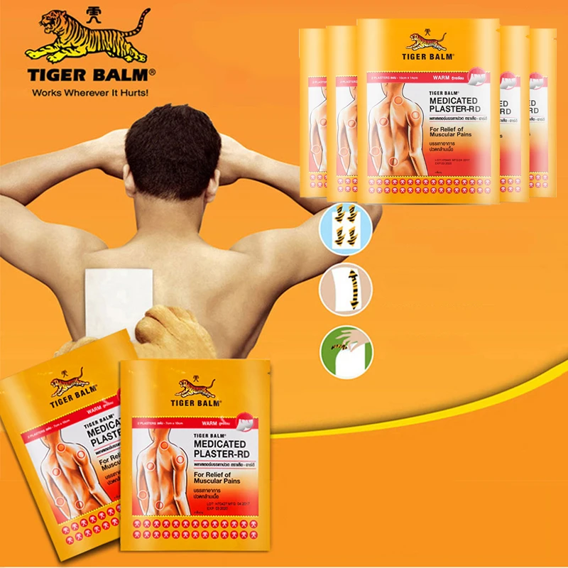 8PCS/Lot Tiger Balm Patch Plaster/Tiegao, Warm Medicated Muscle Pain
