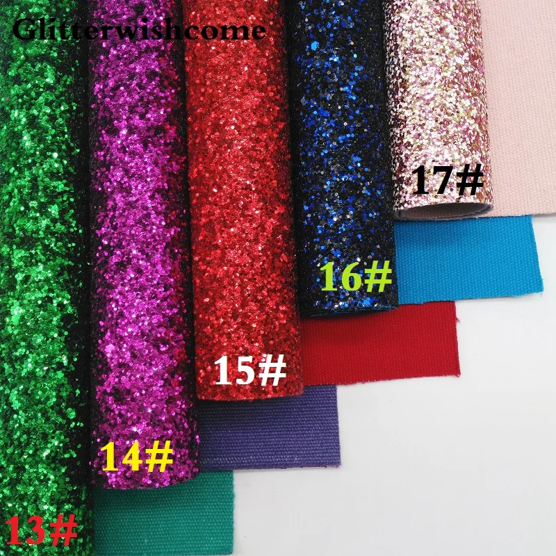 Glitterwishcome 30X134 см мини ролл синтетическая кожа, Цвет Соответствующие поддержку, с эффектом блестящей кожи винил для Луки, GM029