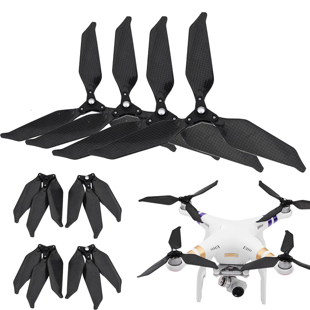 2 PCS 4PCs Carbon Fiber 9455 Foldable Propeller Low Noise 3 Blade Drone