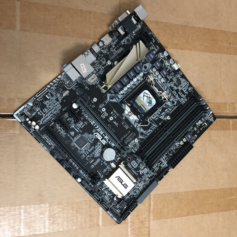 Оригинальная материнская плата для ASUS Z170M PLUS DDR4 LGA 1151 USB2.0 USB3.0 USB3.1 64 Гб DVI VGA HDMI