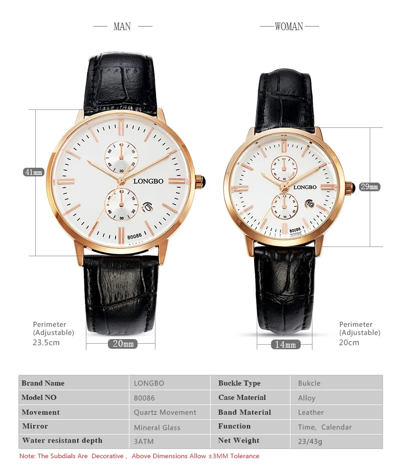LONGBO Элитный бренд 2017 для спорта и отдыха Для мужчин наручные часы пару часы военные кварцевые часы кожа пара Mujer подарки 80086