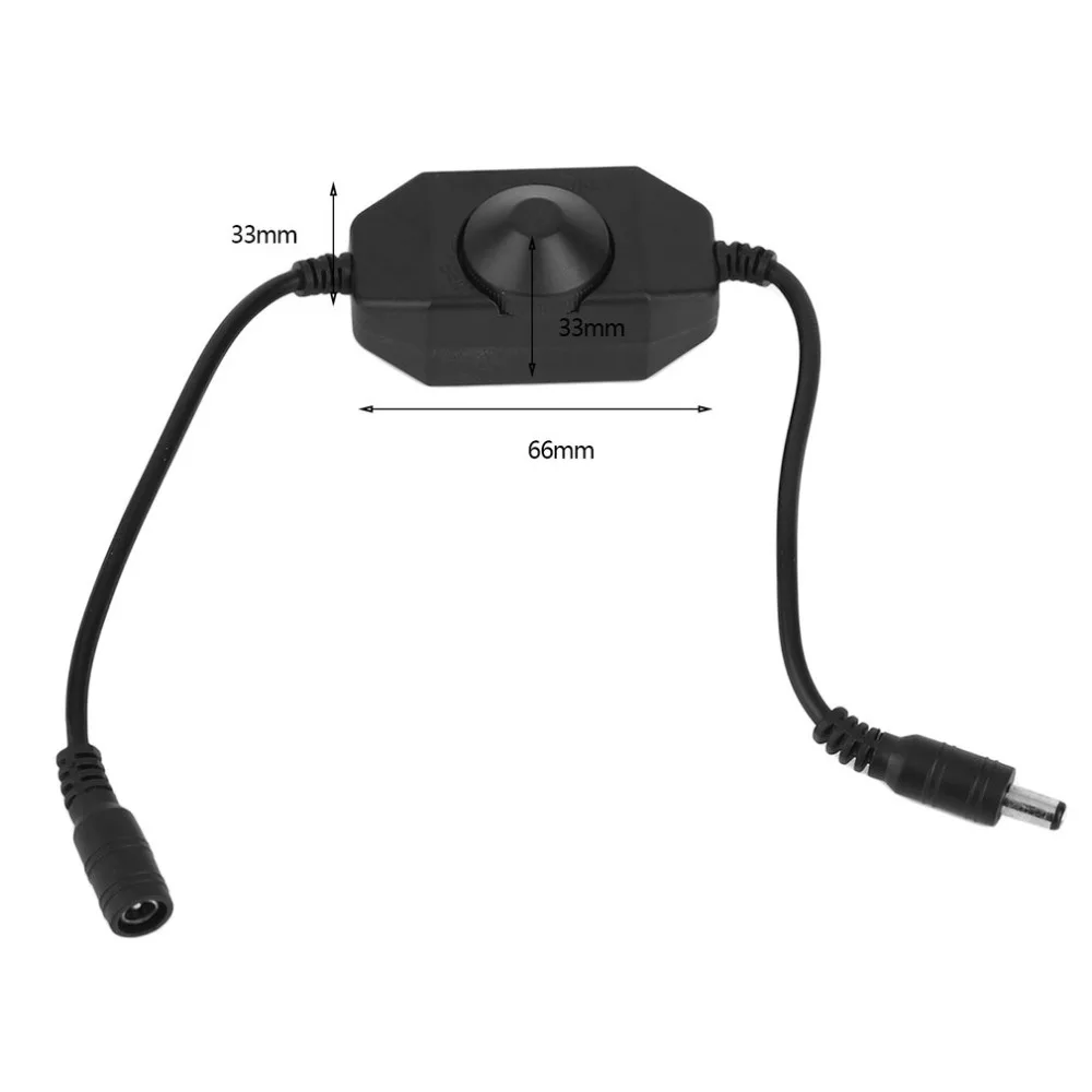 Черный ручной регулятор яркости для DC12V-24V адаптеры для СВЕТОДИОДНЫЙ монохромный световая полоса для Дома Офиса световые Аксессуары