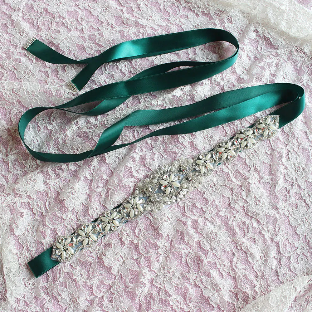 Fashion Handmade Wedding Belts Rhinestone Beading Bridal Bridesmaids