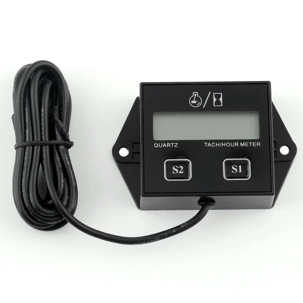 

Digital Timers Tach Hour Meter Motorcycle electronic Tachometer in Car with Wire Gauge LCD Display For Motor Stroke Engine Spark