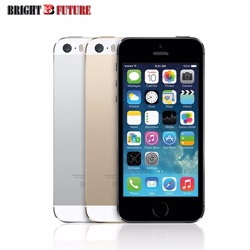 Original apple iPhone 5s Unlocked Fingerprint iOS 8 Dual Core A7 GPS iphon 5s 8MP 16GB/32GB Mobile Phone free gift