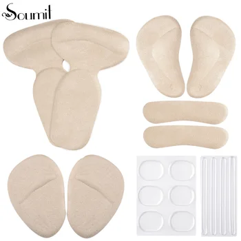 

Soumit High Heel Inserts Care for Liner Insoles Front Palm Pad Heel Pad Slip-resistant Shoes Stickers Pain Relieve Cushion Pads
