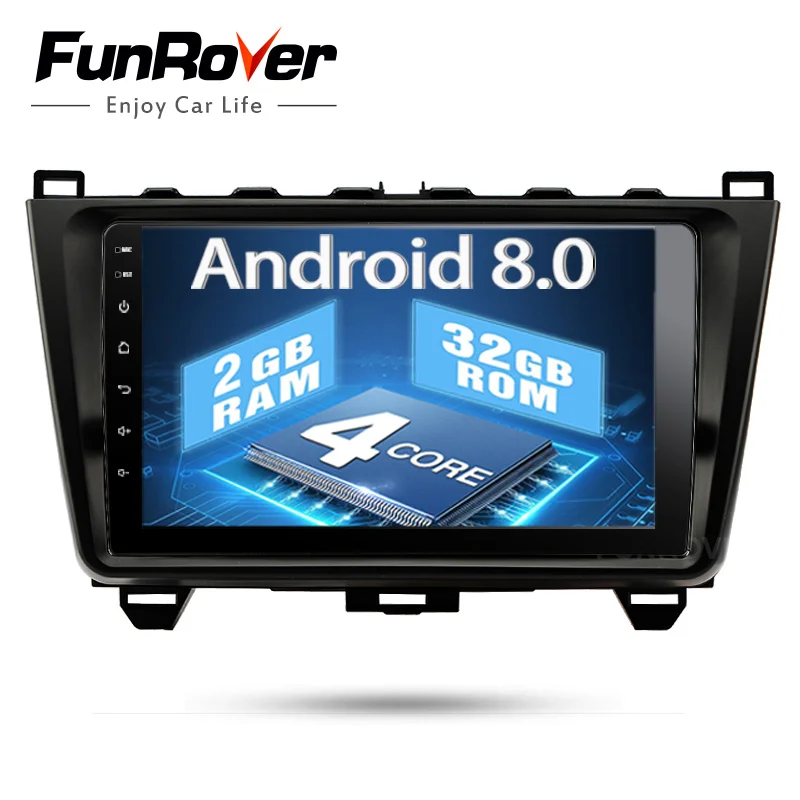 Funrover Android 8,0 2 Дин dvd gps для Mazda 6 mazda6 2008 2009 2010 2011-15 Авторадио Мультимедиа Стерео dvd плеер + Navi Радио рекордер