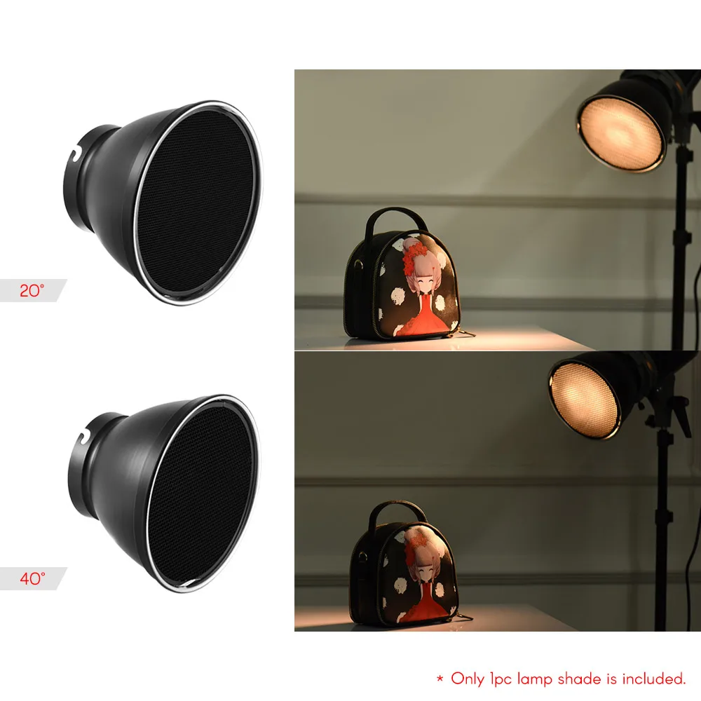 7 &quot / 180 мм Elinchrom крепление Стандартный Отражатель Диффузор тени с 20/40/60 градусов
