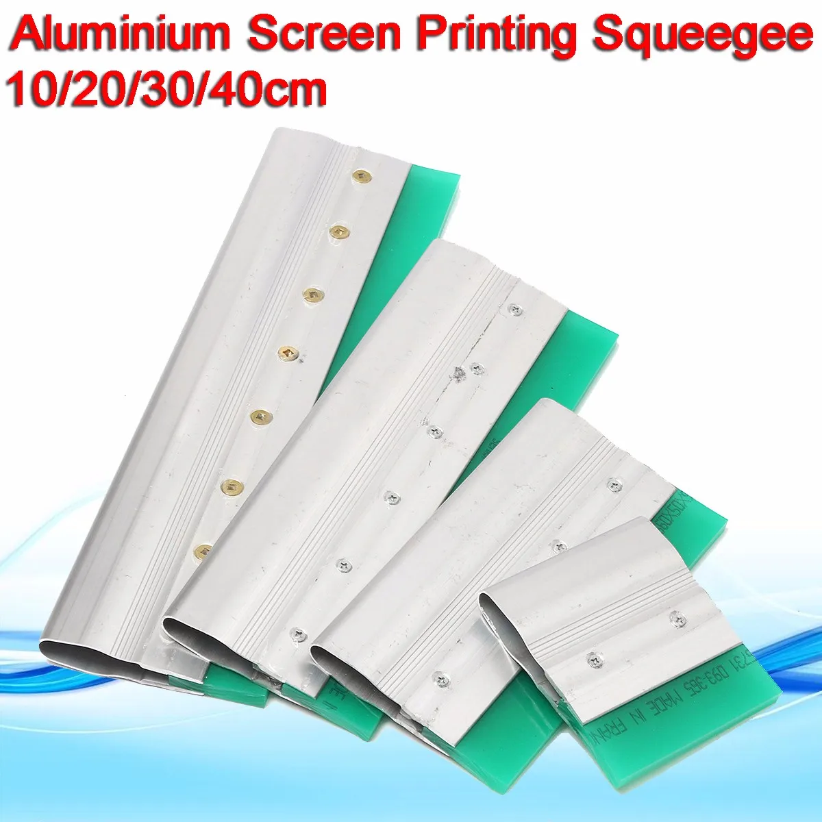 

1Pcs Silk Screen Printing Squeegee Blade Aluminium Ink Scraper Blade Tool 10/20/30/40cm
