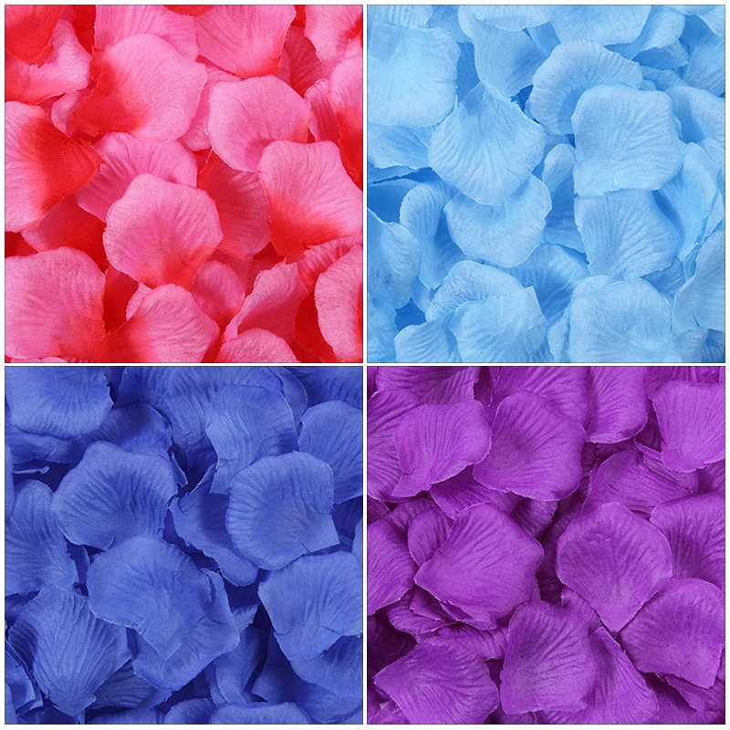 100pcs/pack Romantic Artificial Rose Flower Silk Rose Petals for Party Event Valentines Day Wedding Decoration Favors