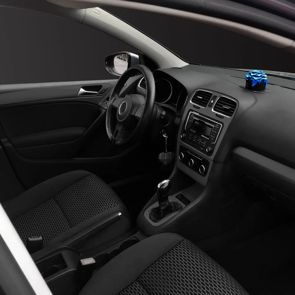 Для Volkswagen VW Golf 6 GTI MK6 внутренняя Центральная панель управления дверная ручка наклейки из углеродного волокна наклейки аксессуары для стайлинга автомобилей - Название цвета: ice matt black