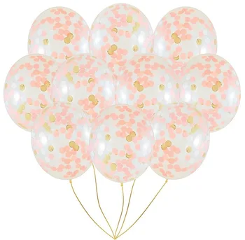 

Lucky 50pcs 12inch Confetti Balloons Clear Latex Balloon With Golden Papear Wedding Decoration Birthday Party Supplies Kids Toys