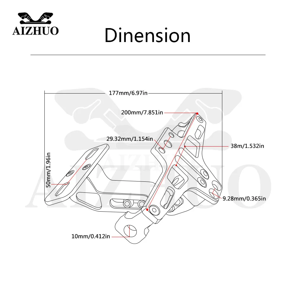 Мотоцикл сзади номерные знаки держатель СВЕТОДИОДНЫЕ пластина для Honda CBR250R CBR 250R CBR300R CBR 300R CB300F CB 300F CB 1000 R