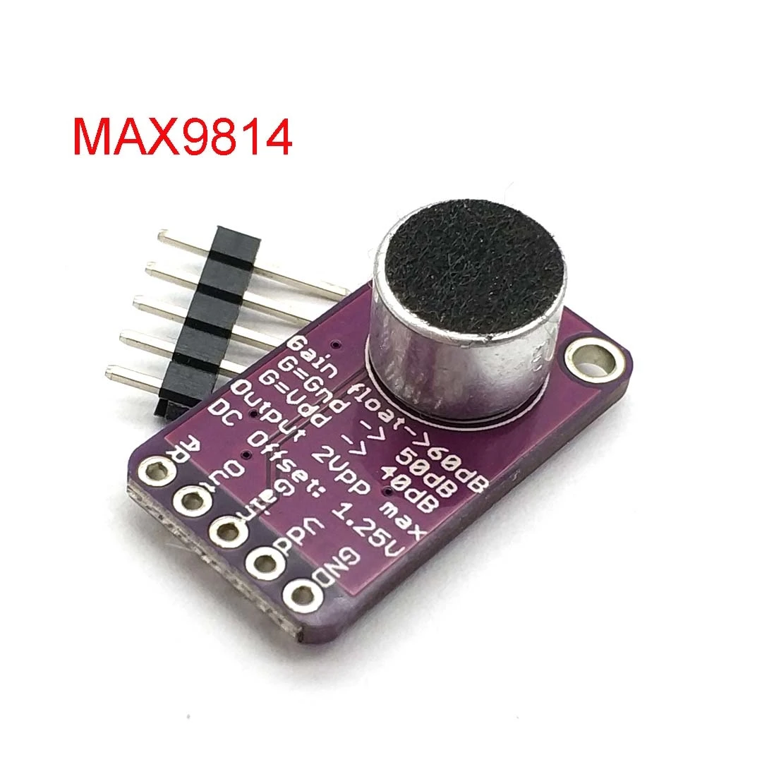 Микрофонный усилитель MAX9814 стабильный модуль с автоматическим управлением