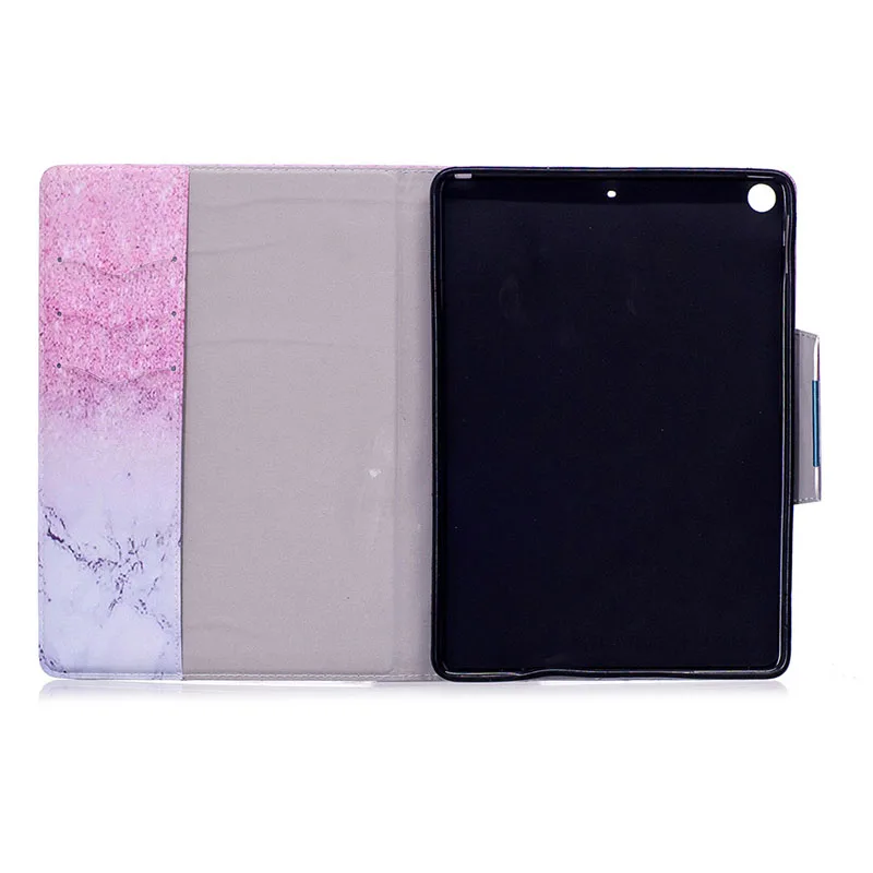 Soft Leather Case For New iPad 9.7 inch 2017 Colorful Painting Smart Cover Flip Case Protective Shell Auto Sleep Wake Up (36)