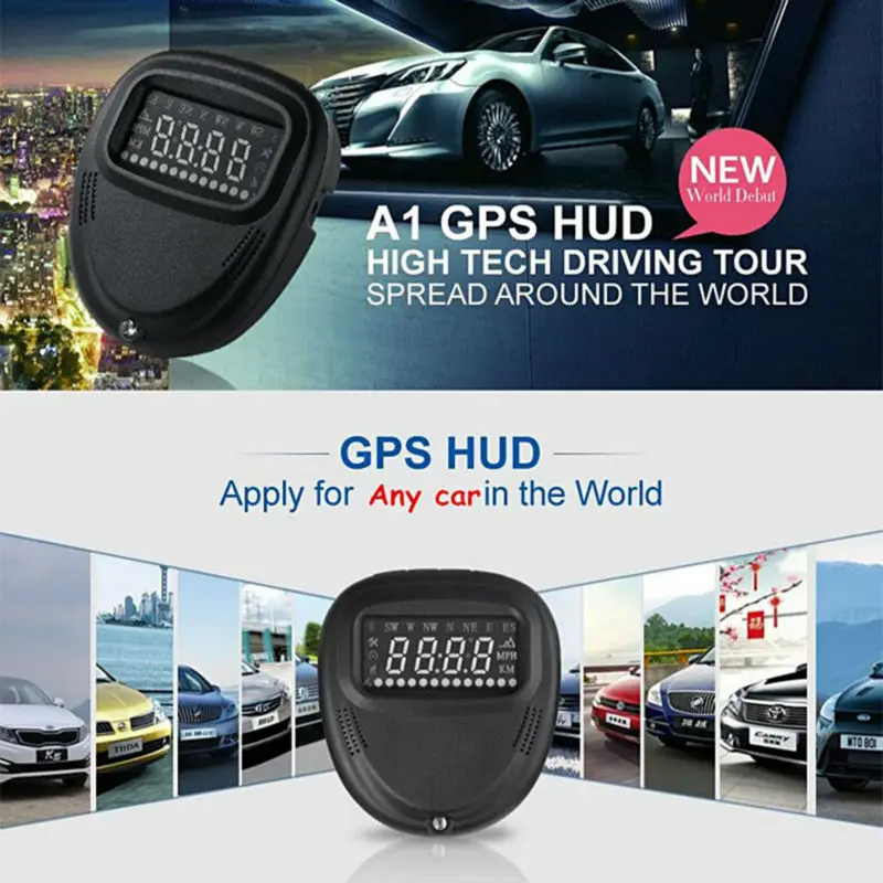 Universal A1 GPS OBD HUD Car Head Up Display OBD2 ii Windshield