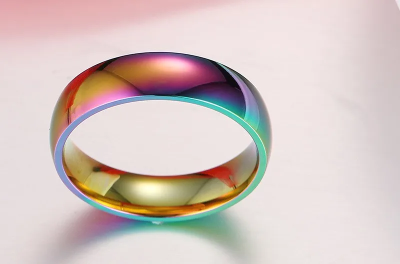 Rainbow Rings Jewelry Stainless Steel Wedding Rings For Men And Women Gay Pride Rings Fine Jewelry Gift 2015 (10)