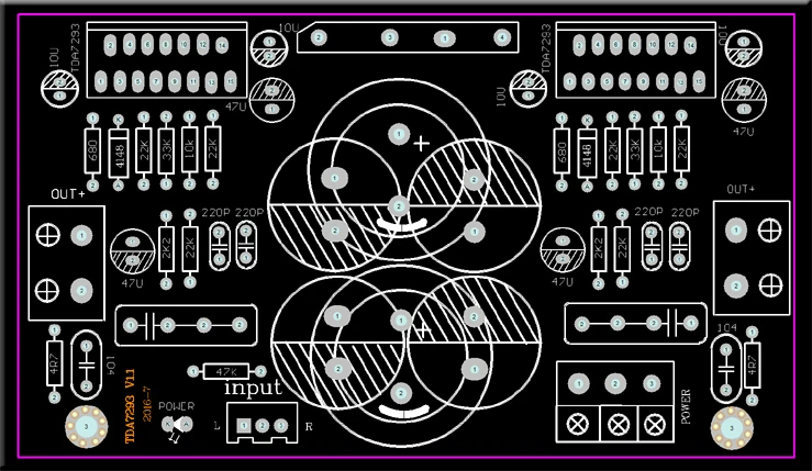 AC15-32VX2 100 Вт+ 100 Вт 1 шт.* Двухсторонний погружной Золотой TDA7293 усилитель доска DIY наборы