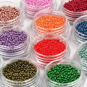 

12 Boxes/Set 0.6-0.8MM Caviar Nail Art Bead Rhinestone For Nails Micro Crystal Jewelry Ball 3D Nail Art Decoration Nail Supplies