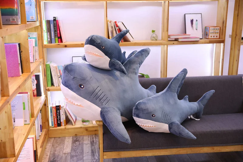 Большой Размеры гигантский забавные мягкие укус акулы Плюшевые игрушки подушки Успокаивающая подушка подарок для детей домашний декор 80/100/140 см