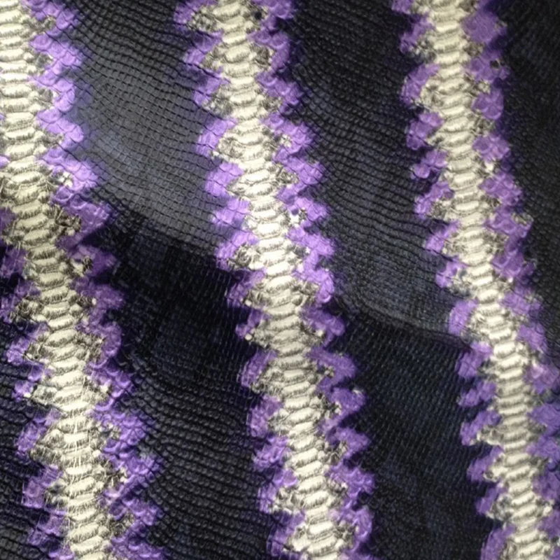 

Exclusive Snake Embossed Pattern Purple Genuine cowhide Leather Fabric Material,1.0-1.3mm,Free Shipping