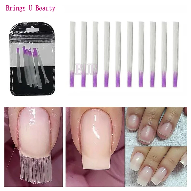 10pcs Professional Fiberglass Glass Nail Extension Fiber for Silk Form Acrylic False Tips Manicure | Красота и здоровье