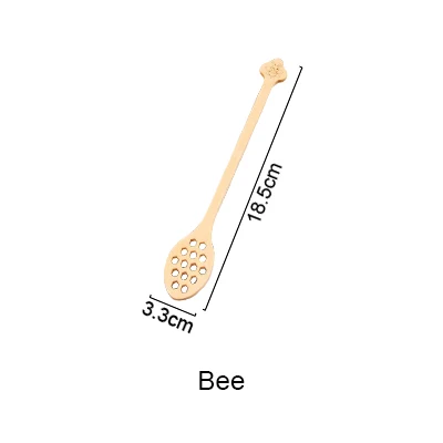 Японская длинная ручка ложка для перемешивания креативная и простая палочка для перемешивания Милая медовая ложка для домашнего путешествия - Цвет: BEE