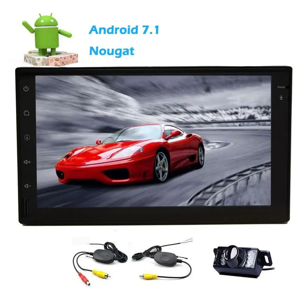 Android 7 1 Car Stereo 2Din Bluetooth Dual Cam in Car FM AM Radio Receiver Touchscreen