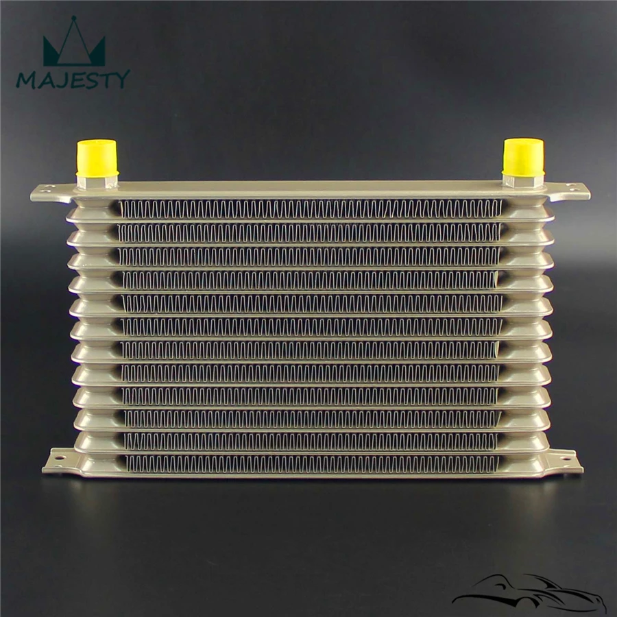 Champagne 13 Row AN10 Oil Cooler w// 3//4*16 /& M20*1.5 Filter Adapter Hose Kit