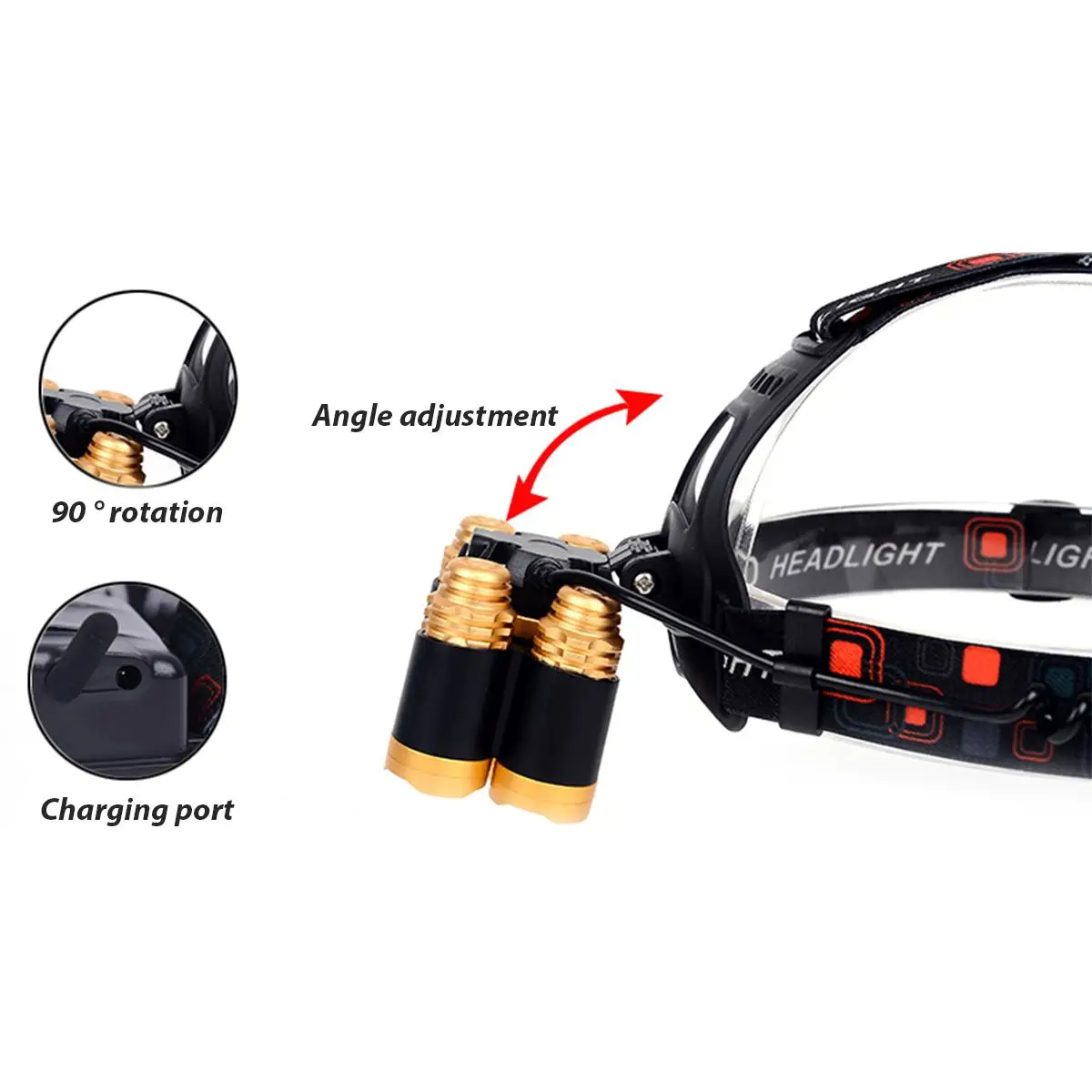 Smuxi 80000 лм 5x Т6 непромокаемый светодиодный налобный фонарь USB головной светильник фонарь 4 режима для наружного кемпинга аварийный головной светильник