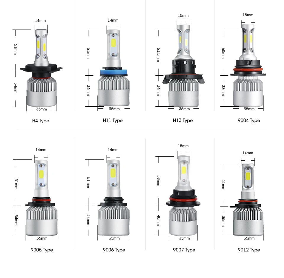 Oslamp 6500K COB чипы 9006 H7 светодиодный фонарь 72 Вт 8000лм H11 Авто Стайлинг светодиодный светильник H4 автомобильные лампы 12 В с охлаждающим вентилятором все-в-одном