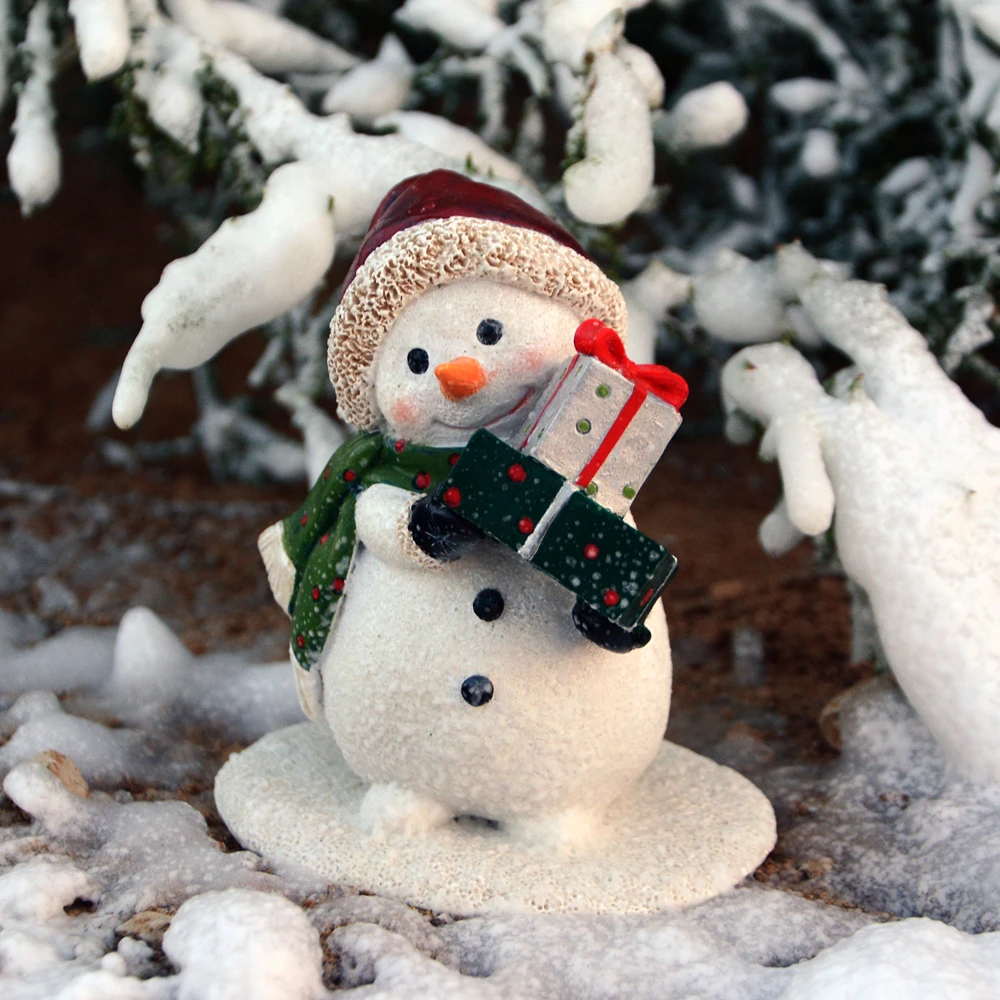 Повседневная коллекция милый снеговик Рождественская елка домашний декоративный волшебный сад Статуэтка рождественские праздничные украшения подарок детям