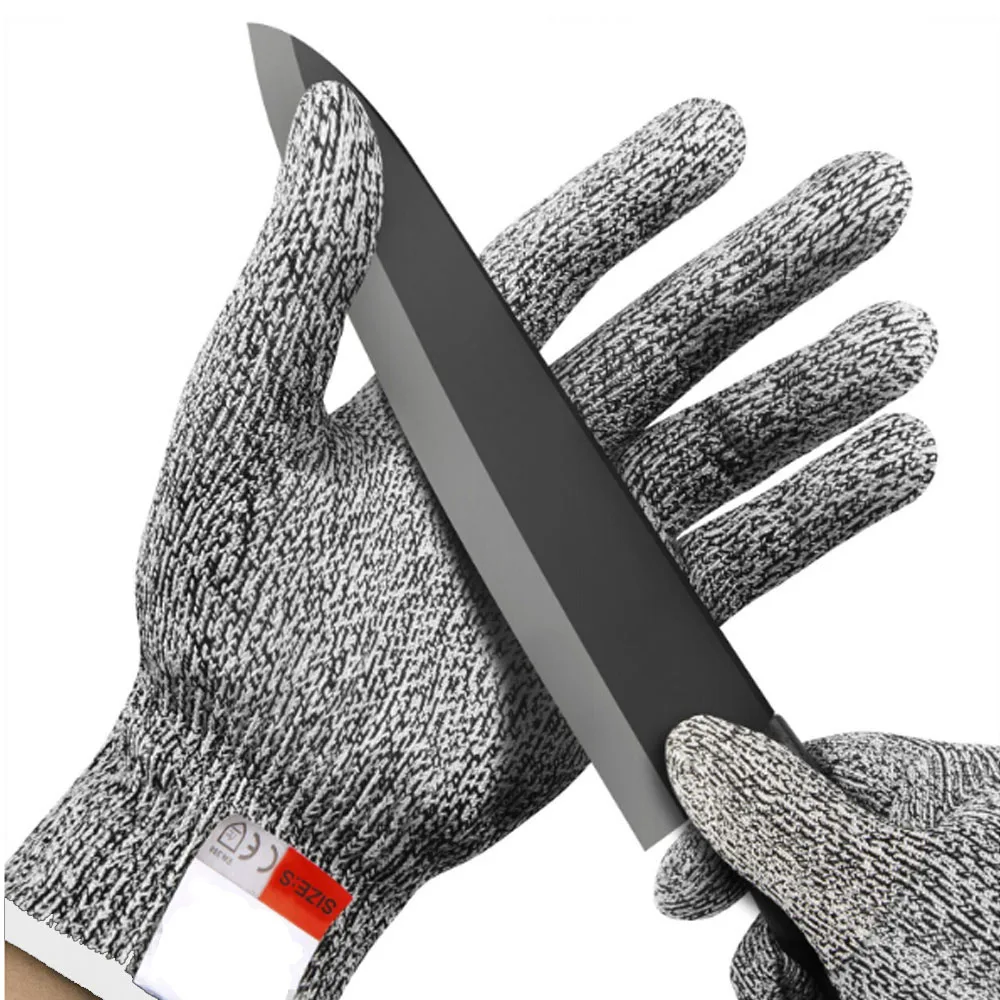 Анти-Резные Перчатки безопасные устойчивые к порезам ножестойкие проволочная металлическая сетка из нержавеющей стали кухонные мясники защитные перчатки из ПВХ