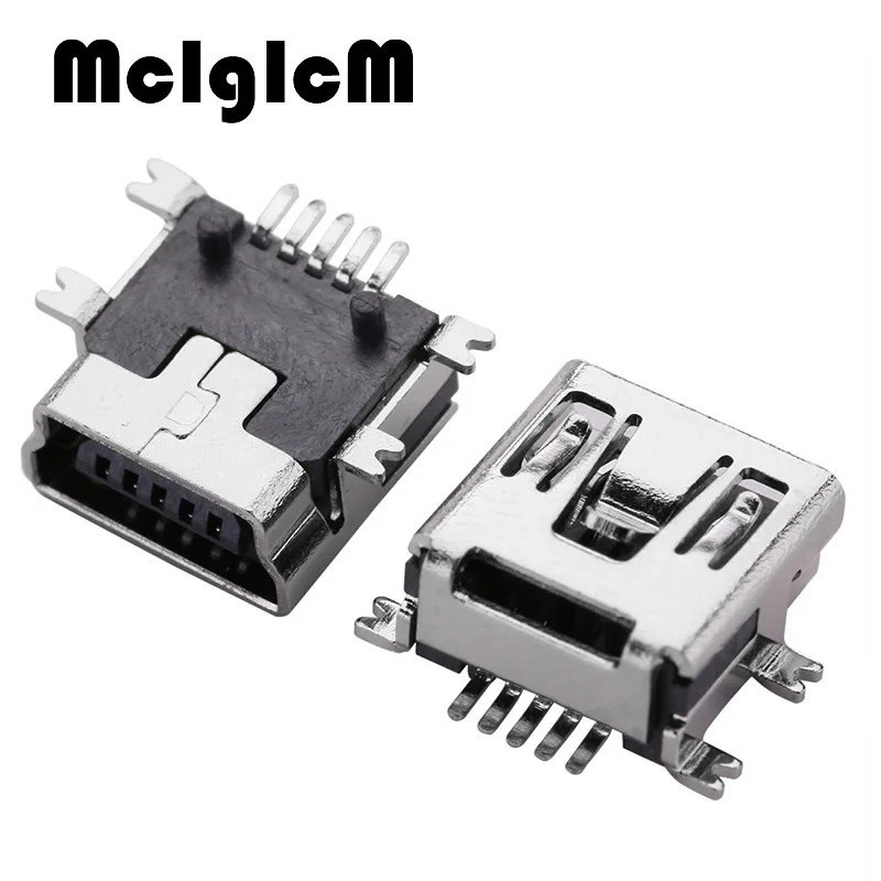 Мини USB Тип B Женский 5 Pin SMT SMD гнездо разъема ПП короткий корпус USB|connector 5pin|connector