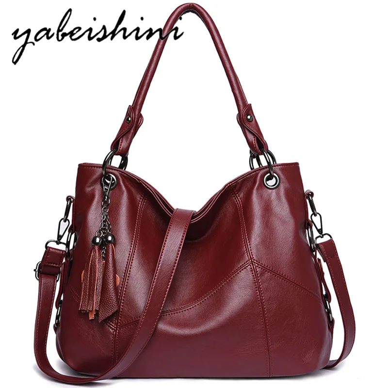 

Luxury Handbags Tassel Women Bags Designer Sac A Main Casual Tote Bags Female Leather Handbag Vintage Shoulder Bag For Women