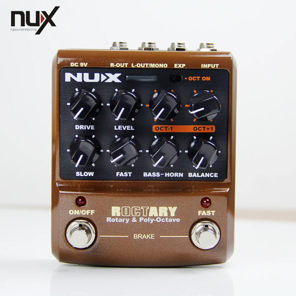 NUX Stomp Boxes Roctary Force FET Buttered Bypass/True Bypass Octave