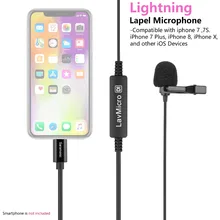 Saramonic Lavmicro Di Omnidirectional Microphone Lavalier Lapel clip on Mic with Lightning output for iphone 7 7S Plus 8 X  iPad