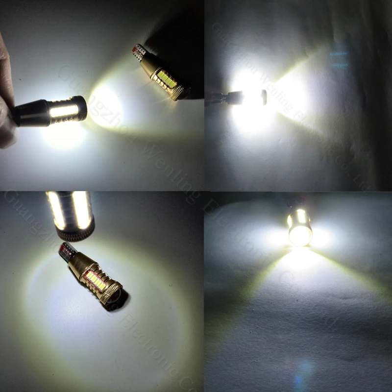 WLJH 2x Canbus автомобильная светодиодная лампа W16W LED T15 4014 запасной светильник заднего