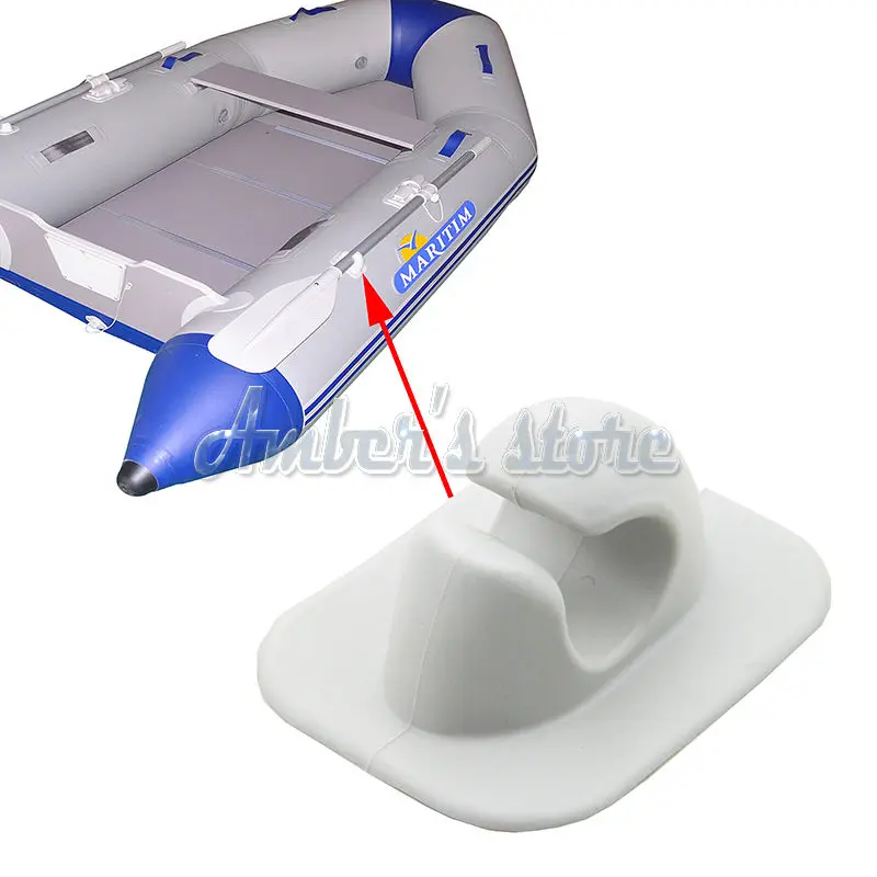 2Pcs Oar Holder Patch Pole Tube Clips Grey/Black for Kayak Canoe Dinghy