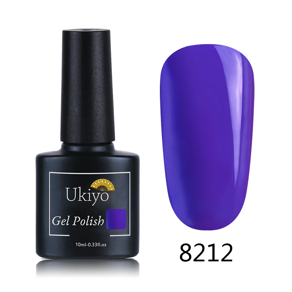 Ukiyo 10 мл Неоновый Цвет Гель-лак для ногтей замачиваемый УФ-гель для ногтей Маникюрный Гель-лак основа и верхнее покрытие полуперманентный - Цвет: 8212