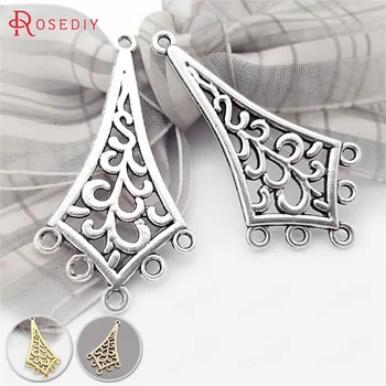 

(30485)20PCS 46x24MM Antique Silver Zinc Alloy Long Prismatic Earring Connector Charms Jewelry Findings Accessories Wholesale