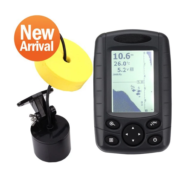 Best price at $126 Cheap 2016 Portable Sonar Fish Finder Wired Fish Finder 16 Levels Grayscale Manual Echo Fish Sounder