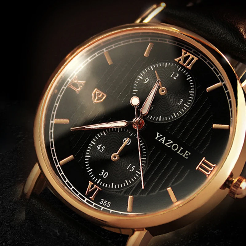 YAZOLE Watch Men 2019 New High Quality Brand Men s Watches Leather Strap Quartz Clock Outdoor 4