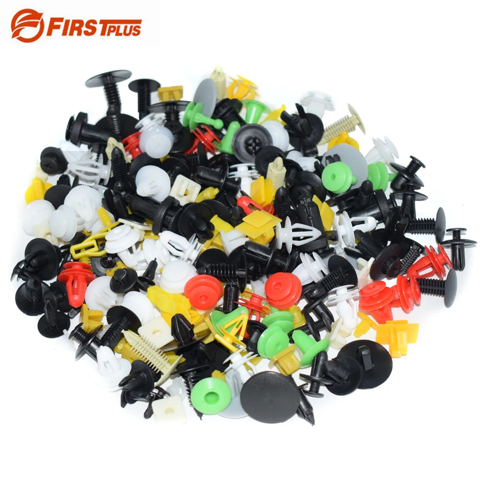 200 x Universal Car Clips Auto Plastic Push Type Rivet Retainer Fastener Bumper Fender Clip For Door Fenders CD DVD Cover Roof | Автомобили