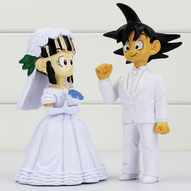 Dragon Ball Z 2Pcs/Set Son Goku ChiChi Wedding PVC Action Figure Toy