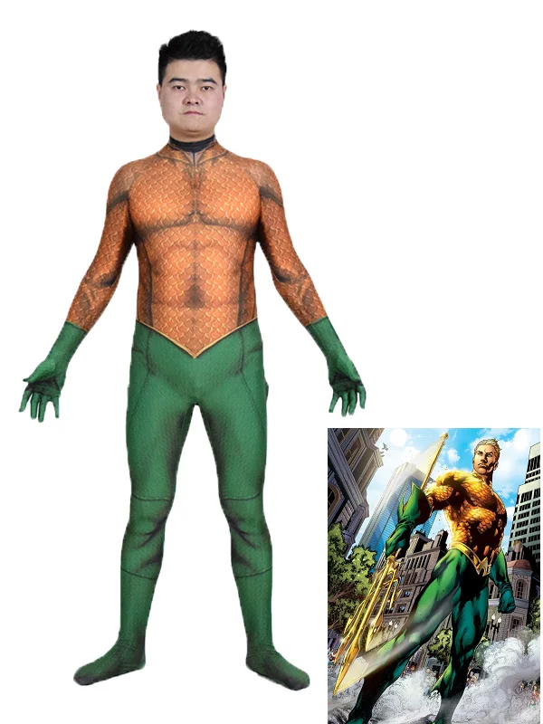 

3D Print Aquaman Costume Aquaman Skin Lycra Spandex Cosplay Zentai Suit